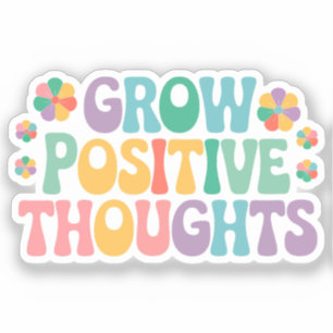 Sticker Croissance des pensées positives - Motivation flor
