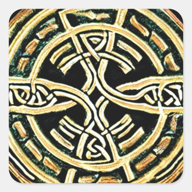 Sticker Croix Cercle Or (Devant)