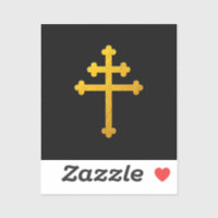 Croix de Lorraine d'or sur Noir / Christian Grand