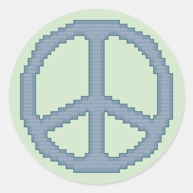 Sticker croix du signe de la paix (Devant)