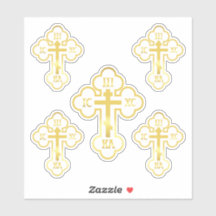 Croix orthodoxe Gold NIKA