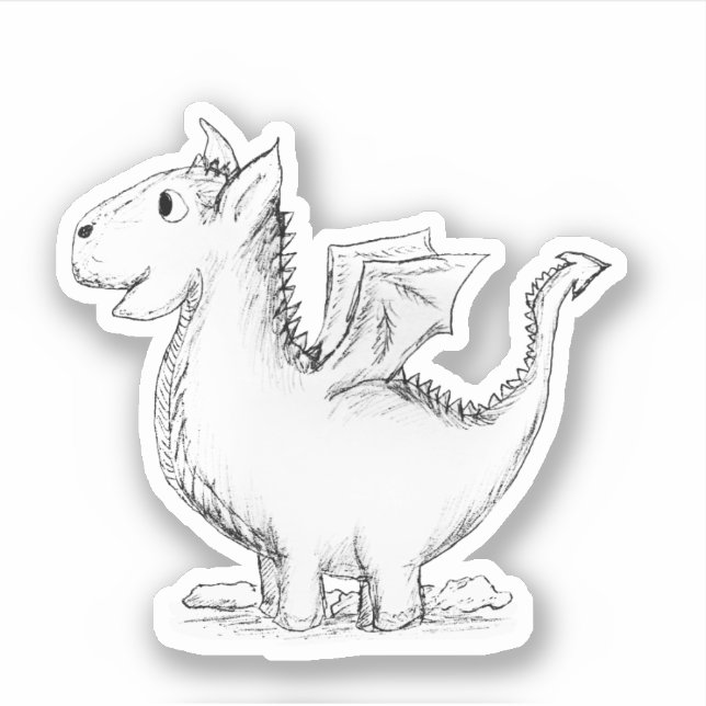 Sticker Croquis de dragon (Devant)