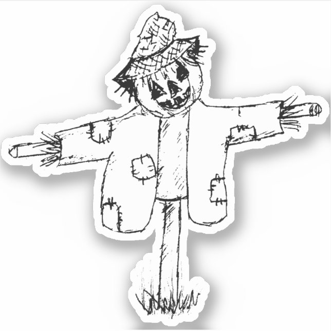 Sticker Croquis de l'Épouvantail (Devant)