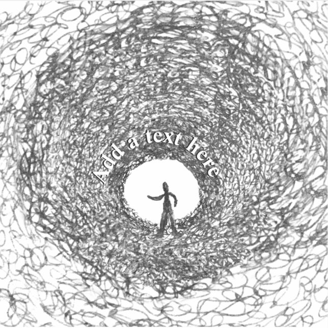 Sticker Croquis du Tunnel Sombre (Devant)