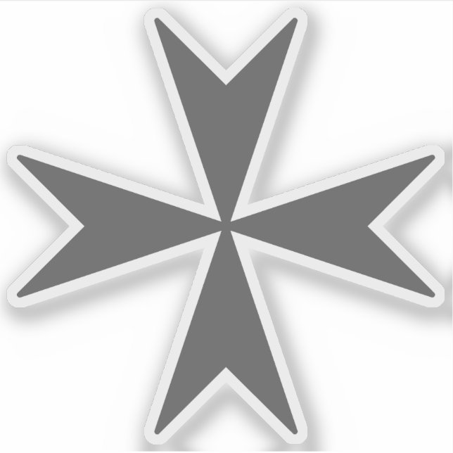 Sticker Cross Of Malta (grey) (Devant)