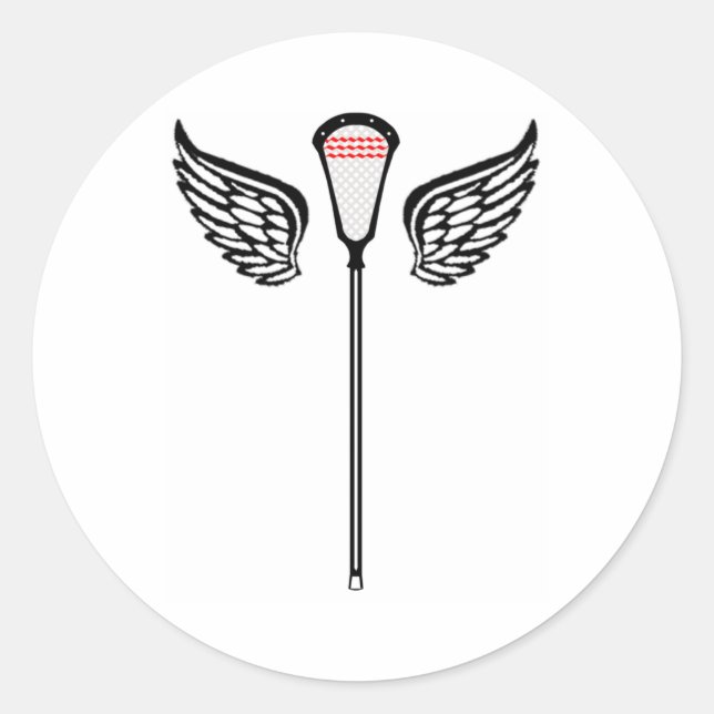 Sticker CrosseWings Design Lacrosse (Devant)