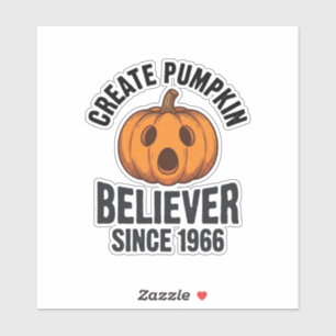 Sticker Croyant à la citrouille depuis 1966 Halloween vint