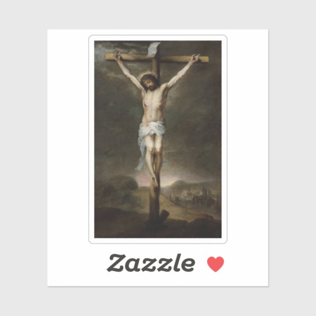 Sticker Crucifixion de Jésus Vinyl Decal (Feuille)