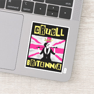 Sticker Cruella | Cruell Britannia Flag Pop Art