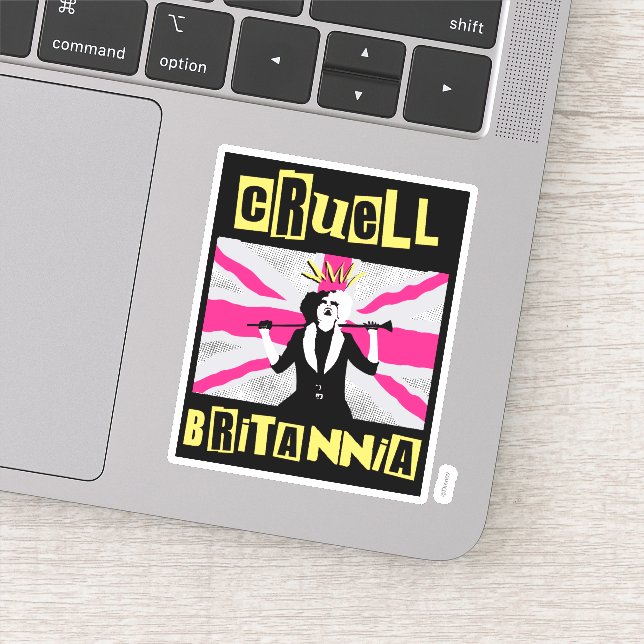 Sticker Cruella | Cruell Britannia Flag Pop Art (Détail)