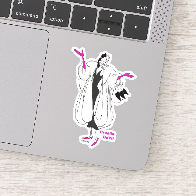 Sticker Cruella De Vil | Accessoires Magenta (Détail)