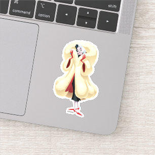 Sticker Cruella De Vil   Fourrure à la mode