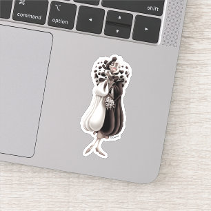 Sticker Cruella de Vil Sourire "sucré"