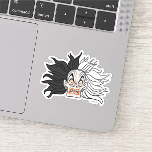 Sticker Cruella De Vil   Visage effrayant