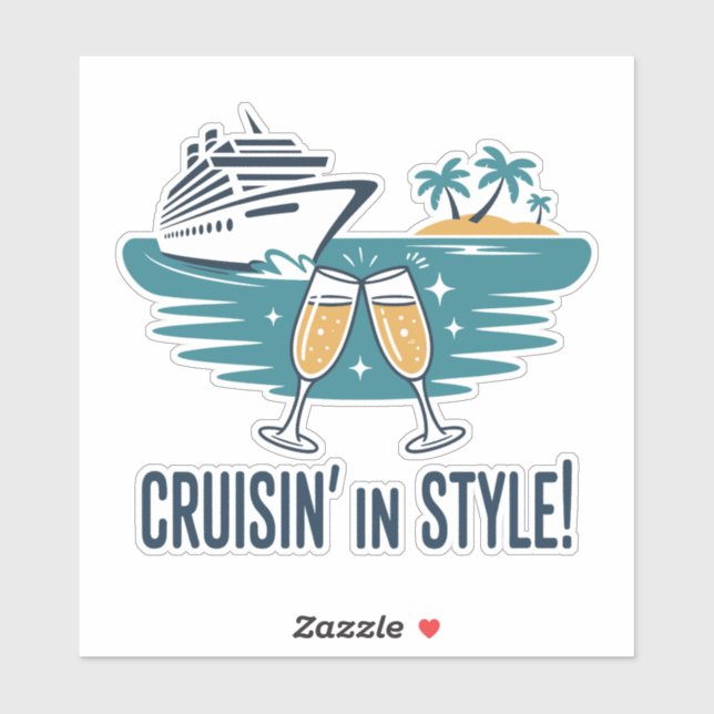 Sticker Cruisin’ In Style! - Luxury Vacation (Feuille)