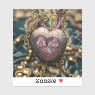 Sticker Crystal Heart Amulet