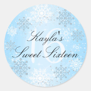 Sticker Crystal Snow Winter Wonderland Sweet 16