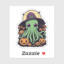 Cthulhu Halloween folie - Kawaii sorcière violette