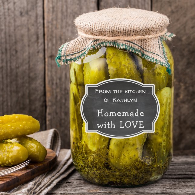 Sticker Cuisine en tableau noir NAME Maison faite avec amo (Créateur téléchargé)