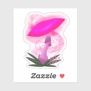 Sticker Cuisine Fraîche De Champignons Rose Sur Mesure