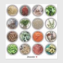 Cuisine moderne Herbes culinaires Épices Jar Étiqu