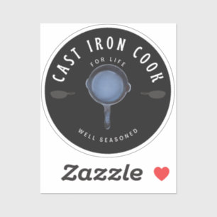 Sticker Cuisinière en fer fondu pour la vie bien assise