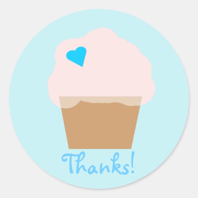 Sticker Cupcake Bleu (Devant)