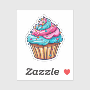 Sticker Cupcake de dessin animé