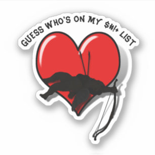 Sticker Cupidon Anti Saint-Valentin