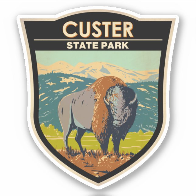 Sticker Custer State Park South Dakota American Bison (Devant)
