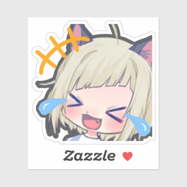 Sticker Custom-Cut Vinyl Sticker【laughing】カスタムカットビニールステッカー (Feuille)