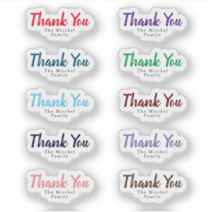 Sticker Custom Family Text Christmas Merci cadeau d'affair