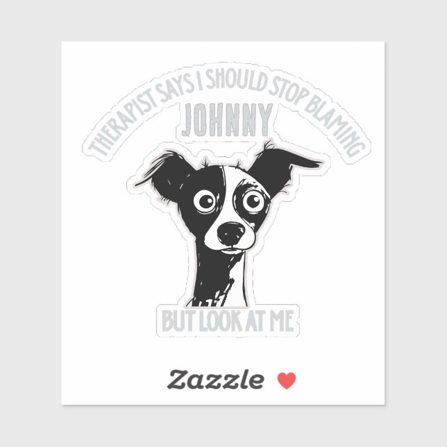 Sticker Custom Funny Photo & Name - Stop Blaming (Feuille)