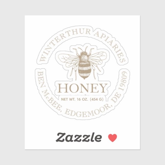 Sticker Custom Honey Business Promotional (Feuille)