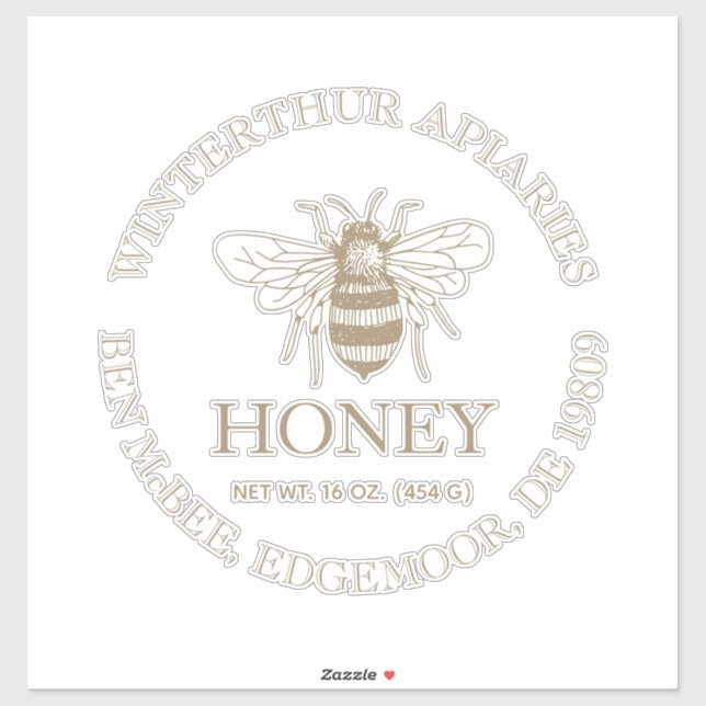 Sticker Custom Honey Business Promotional (Feuille)