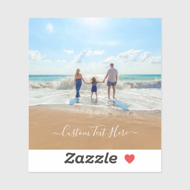 Sticker Custom Photo et texte - Your Own Design - Family (Feuille)