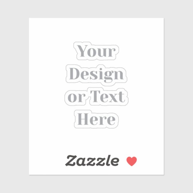 Sticker Customizable Your Design or Text Here Personalized (Feuille)
