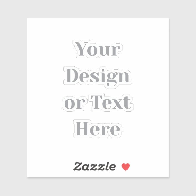Sticker Customizable Your Design or Text Here Personalized (Feuille)
