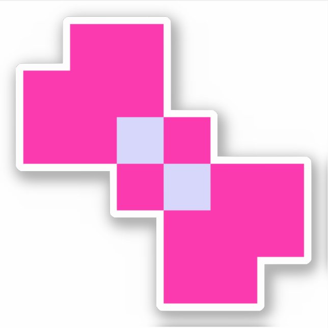 Sticker Cute 8 bits Pixel Bow (Devant)