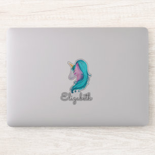 Sticker Cute aquarelle licorne