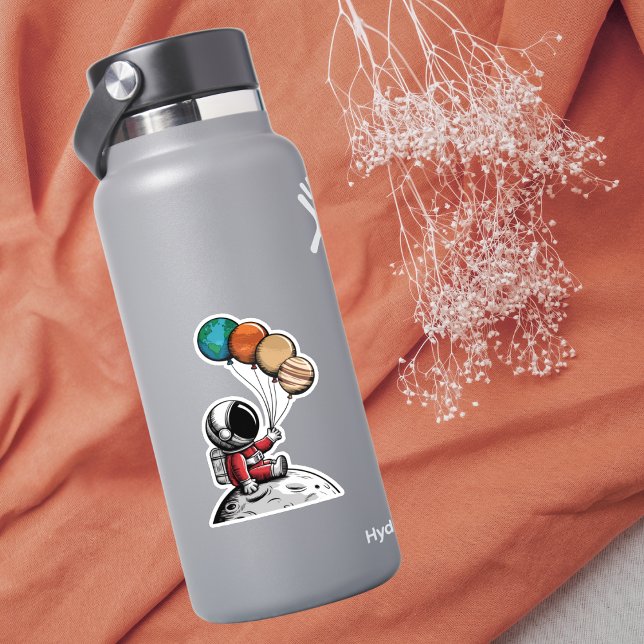 Sticker Cute astronaute Whimsical, Espace extra-atmosphéri (Créateur téléchargé)