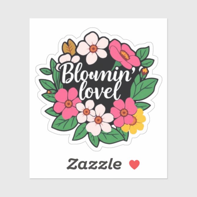 Sticker Cute Bloomin Lovely Wildflower (Feuille)
