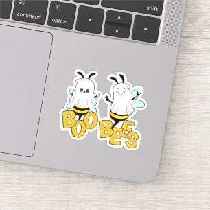 Sticker Cute Boo Bees Drôle Halloween Contour Custom Cut