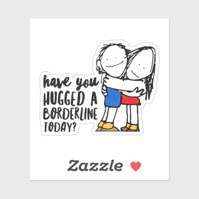 Sticker Cute BPD Accrocher une bordure | cadeau DBT (Feuille)