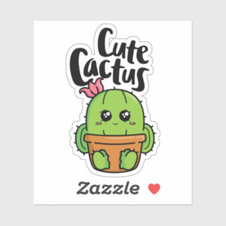 Sticker Cute cactus