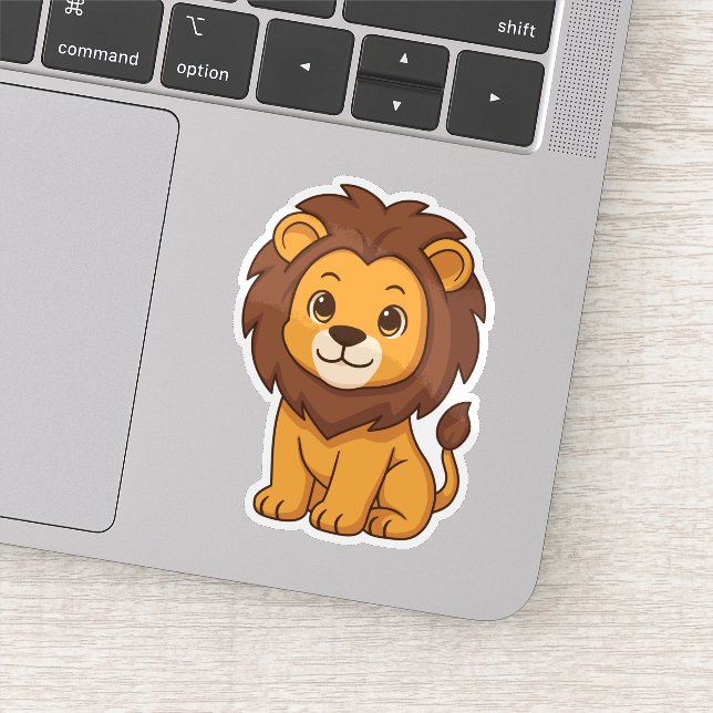 Sticker Cute Cartoon Lion (Détail)