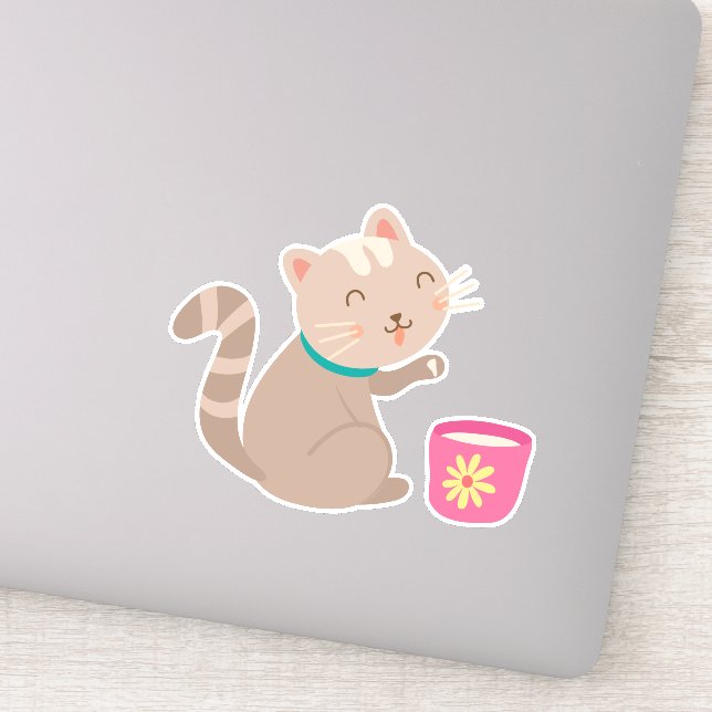 Sticker Cute cat (Détail)