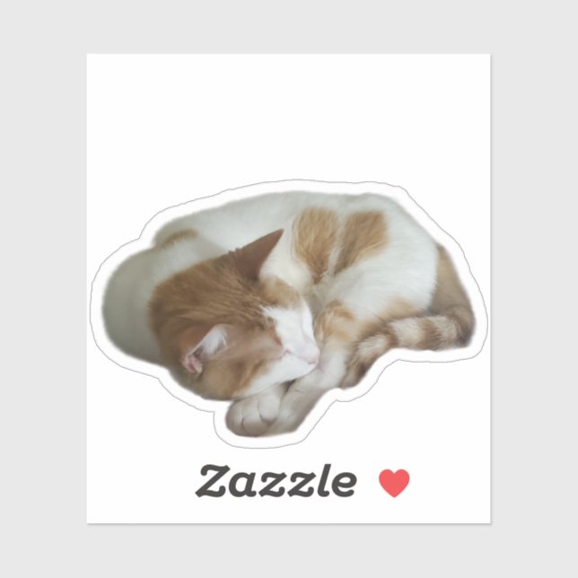 Sticker Cute Cat with Broken Heart (Feuille)