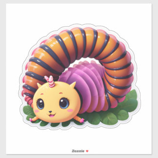 Sticker Cute Caterpillar