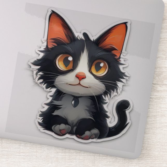 Sticker Cute chat (Détail)